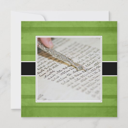 Mededelingen/uitnodigingen van Bar of Bat Mitzvah Kaart (Voorkant)
