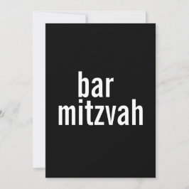 Mededelingen van Bar of bat Mitzvah {zwart} Kaart