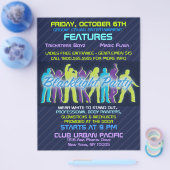 Mededelingen van Blacklight-flyer-uitnodiging Flyer (Enkel)