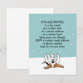 Mededelingen van de wintervakantiebeagle-partij kaart (Voorkant / Achterkant)