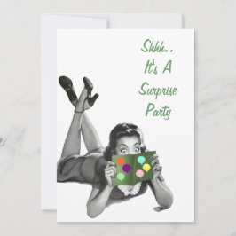 Mededelingen van Fun Retro Surprise Party Kaart