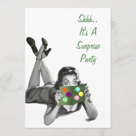 Mededelingen van Fun Retro Surprise Party Kaart