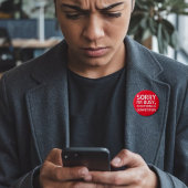 Mededingingsverslaafde die deelneemt aan competiti ronde button 5,7 cm