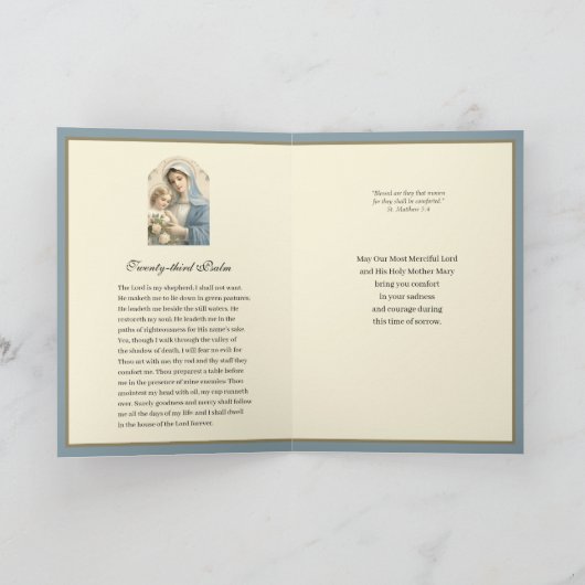 Mededogen Maagd Maria Jezus Kaart (Binnen)