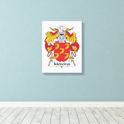 Medeiros Family Crest Canvas Afdruk (Insitu (Houten vloer))