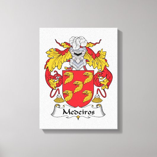 Medeiros Family Crest Canvas Afdruk (Voorkant)