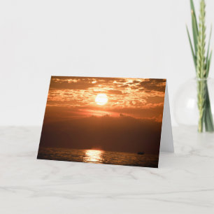 Medeleven Bedankt Zonsondergang Lake Michigan Kaart