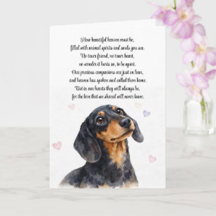 Medeleven bij verlies van hond Dachshund spirituee Kaart