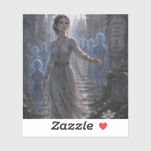 Medeleven / Gids van Zielen / Kerkhof Ruïnes Sticker (Vel)