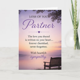Medeleven met het verlies van een partner kaart
