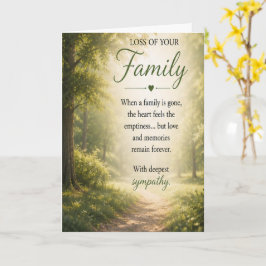Medeleven met verlies van een familielid kaart