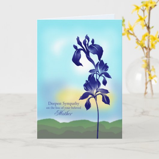 Medeleven met verlies van moeder, Paarse bloemen Kaart (Gele Bloem)