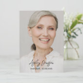 Medeleven Roos Foto Funeral Bedankkaart (Staand voorkant)