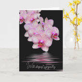 Medeleven Roze Orchideeën Kaart (Gele Bloem)