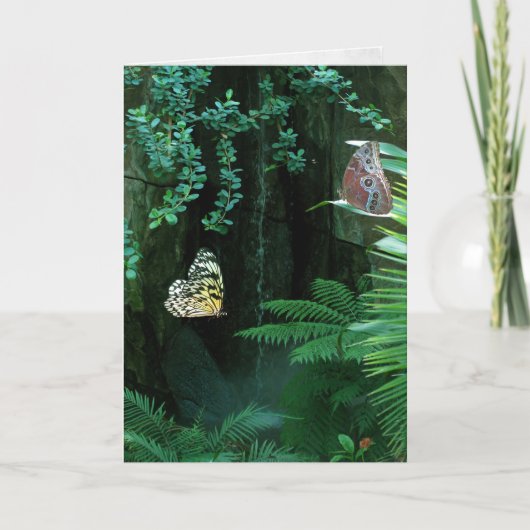 Medeleven vlinders in een tuin kaart (Voorkant)