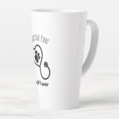 Medelevende Dierenarts Dierenverzorging Design Latte Mok (Rechterhoek)