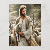 Medelevende herder met zachte kudde briefkaart (Voorkant)