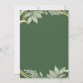 Medelevening Elegant Botanisch Gebladerte Herdenki Kaart (Achterkant)