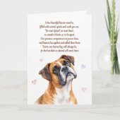 Medelevenis Hondenverlies Boxer Type Spiritueel Kaart (Voorkant)