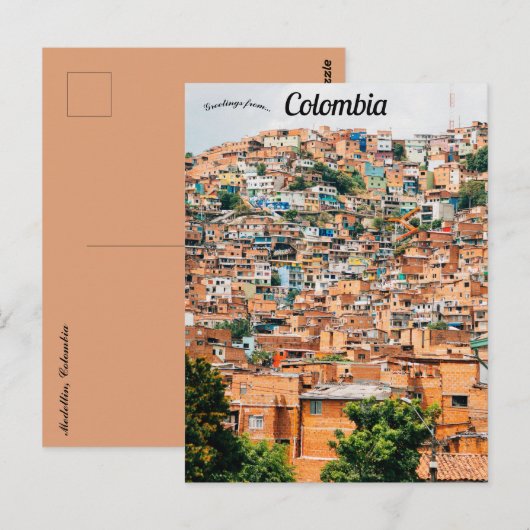 Medellin Colombia Briefkaart (Voorkant / Achterkant)