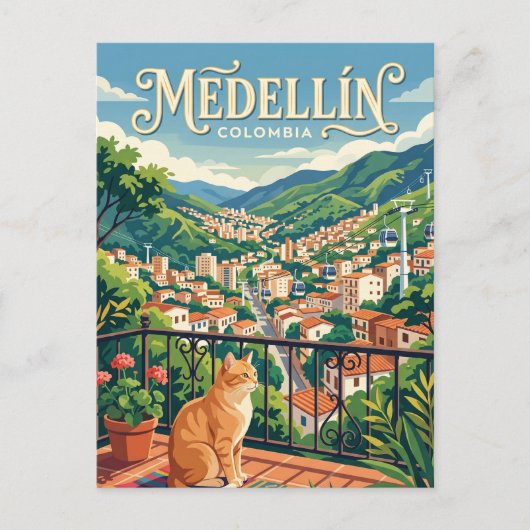 Medellín Colombia Briefkaart (Voorkant)