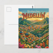 Medellín Colombia Briefkaart (Voorkant / Achterkant)