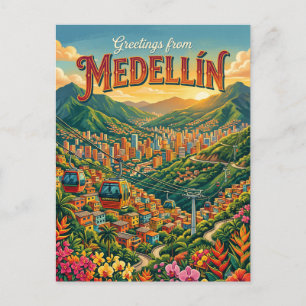 Medellín Colombia Briefkaart