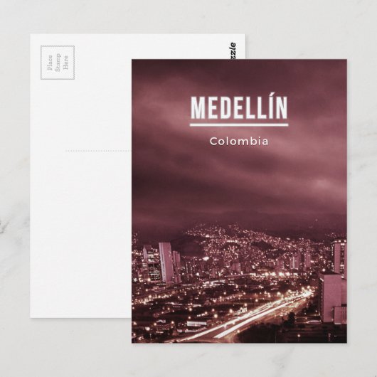 Medellin Colombia Briefkaart (Voorkant / Achterkant)