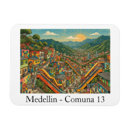 Medellin Colombia Comuna 13 Reis Kunst Magneet