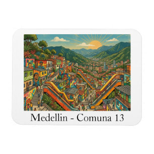 Medellin Colombia Comuna 13 Reis Kunst Magneet