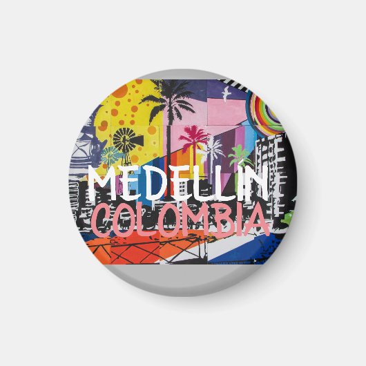 MEDELLÍN COLOMBIA Cool Graffiti Mural Magneet (Voorkant)