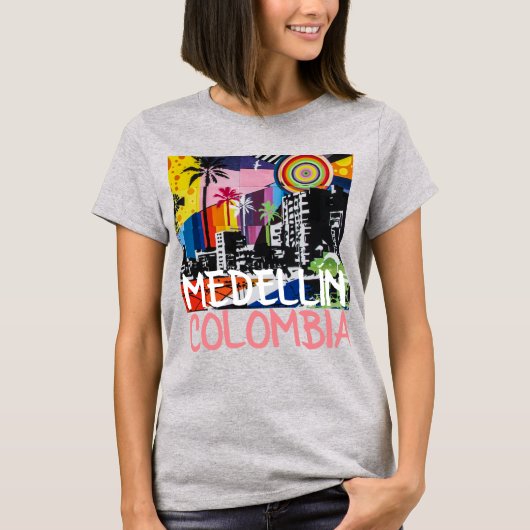 MEDELLÍN COLOMBIA Cool Graffiti Mural Shirt, W T-shirt (Voorkant)