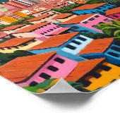 Medellin Colombia olieverfschilderij Poster (Hoek)