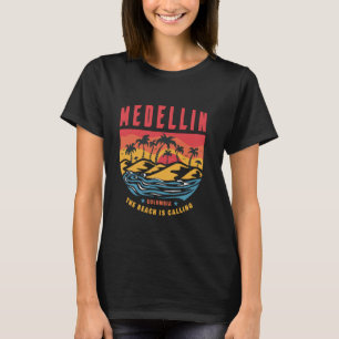 Medellín Colombia Palm Vacation Zonsondergang T-shirt