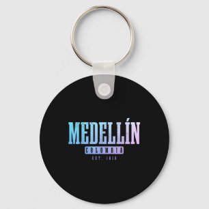 Medellin Colombia Pride Colombiaanse souvenir Sleutelhanger
