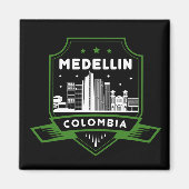 Medellin Colombia Skyline Acrylic Wall Art Magneet (Voorkant)