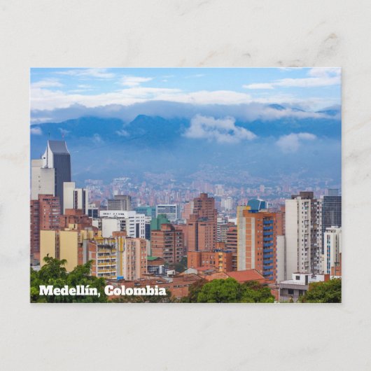 Medellín, Colombia Skyline Briefkaart (Voorkant)
