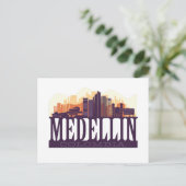 Medellin Colombia Skyline City Souvenir Briefkaart (Staand voorkant)