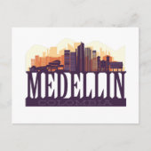 Medellin Colombia Skyline City Souvenir Briefkaart (Voorkant)