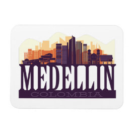 Medellin Colombia Skyline City Souvenir Magneet