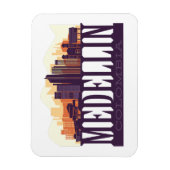 Medellin Colombia Skyline City Souvenir Magneet (Verticaal)