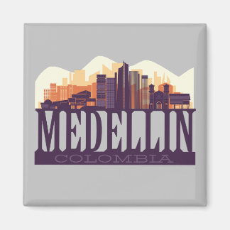 Medellin Colombia Skyline City Travel Souvenir Magneet