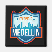 Medellin Colombia Stadsbeeld Magneet (Voorkant)
