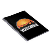 Medellin Colombia Sunset Skyline City Logo Notitieboek (Rechterzijde)