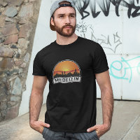 Medellin Colombia Sunset Skyline City Logo
