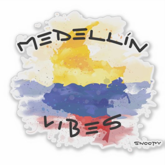 Medellín Vibes auto sticker (Voorkant)