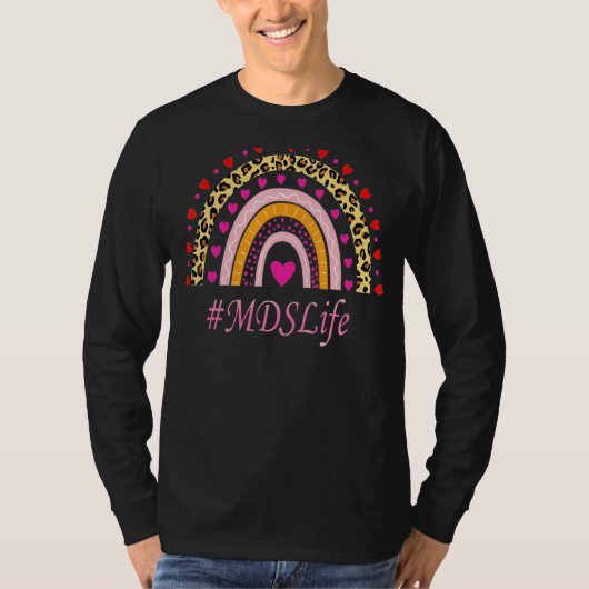 Meden Zuster Leopard Rainbow Nurse Week T-shirt (Voorkant)