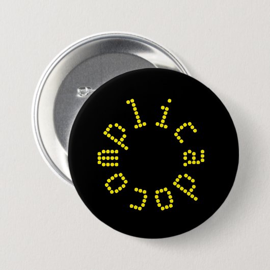 medeplichtigheid ronde button 7,6 cm (Voorkant /achterkant)