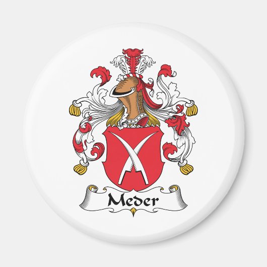 Meder Family Crest Magneet (Voorkant)