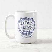 Medevi Brunn Logo Grote Koffie Mok (Links)